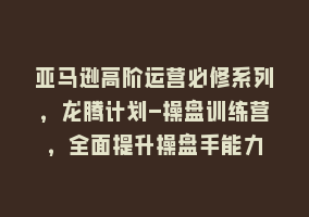 亚马逊高阶运营必修系列，龙腾计划-操盘训练营，全面提升操盘手能力868网课-868网课系统868网课系统