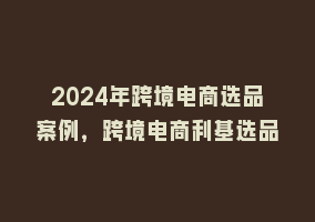 2024年跨境电商选品案例，跨境电商利基选品868网课-868网课系统868网课系统