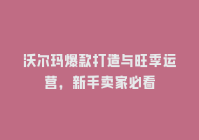 沃尔玛爆款打造与旺季运营，新手卖家必看868网课-868网课系统868网课系统