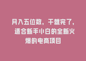 月入五位数，干就完了， 适合新手小白的全新火爆的电商项目868网课-868网课系统868网课系统