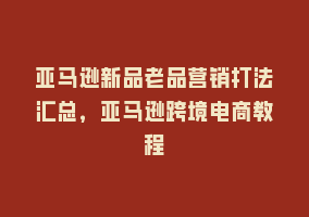 亚马逊新品老品营销打法汇总，亚马逊跨境电商教程868网课-868网课系统868网课系统