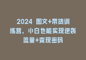 2024 图文+带货训练营，小白也能实现逆袭流量+变现密码868网课-868网课系统868网课系统