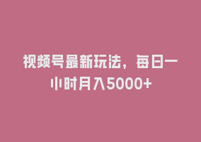 视频号最新玩法，每日一小时月入5000+868网课-868网课系统868网课系统