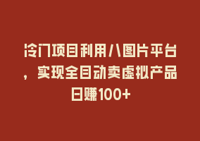 冷门项目利用八图片平台，实现全目动卖虚拟产品日赚100+868网课-868网课系统868网课系统