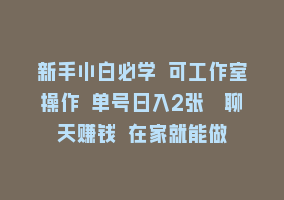 新手小白必学 可工作室操作 单号日入2张 聊天赚钱 在家就能做868网课-868网课系统868网课系统