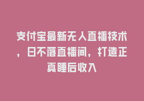 支付宝最新无人直播技术，日不落直播间，打造正真睡后收入868网课-868网课系统868网课系统