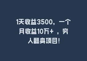 1天收益3500，一个月收益10万+ , 穷人翻身项目!868网课-868网课系统868网课系统