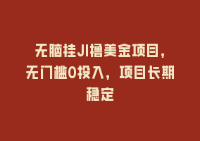 无脑挂JI撸美金项目，无门槛0投入，项目长期稳定868网课-868网课系统868网课系统